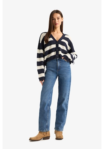 Defacto Regular Fit V Yaka Hırka Z8539az25wnnv207 Lacivert