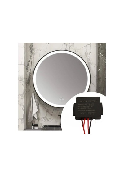 12v 3a Dokunmatik Touch Ayna Arkası Sensörü Siyah Banyo Aynası Sensörü Mobilya Sensörü Led Işık