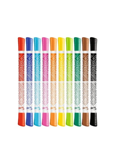 10 Renkli Keçeli Kalem Seti - Color Peps Duo 124-Pembe