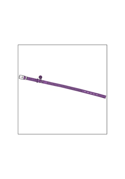 Uyguna-yakala 10mm 30cm Mor Taşlı Kedi-köpek Tasması-sma.308