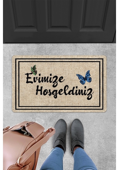 Evaşk Kapı Önü Paspası Vinil Kaymaz Tabanlı 45 X 70 Evaşkdm12074