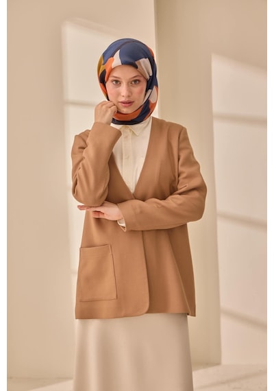 Silk Home Aura Eşarp 140001-06 Koyu Lacivert, Yavruağzı, Hardal, Vizon