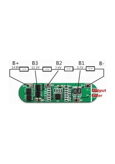 4S 12A Lityum Batarya Bms Balans Kartı Hx-4S-A01