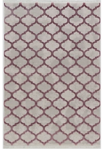 Yamalı Home Soho 8802Mürdüm Gri 80X150 Cm Akrilik Yolluk
