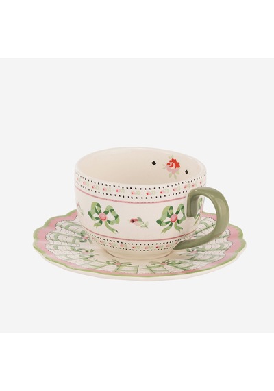 Pembe Porselen Çay Fincanı 200 Ml
