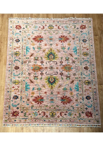 El Dokuma Afghan Halısı Pembe