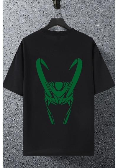 Flood Of Style Unisex Floki Baskılı T-shirt Siyah