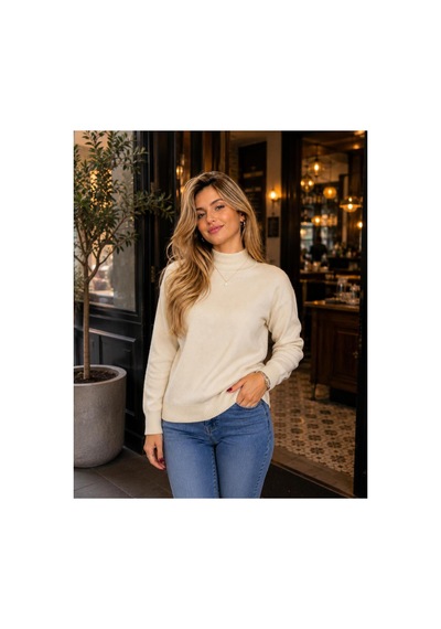 Hira Life Fashion Kadın Şık Tasarım Ve Yumuşak Dokulu Dik Yaka Triko Basic Kazak Bluz Bej Bej Hira Life Fashion Kadın Şık Tasarım Ve Yumuşak Dokulu Dik Yaka Triko Basic Kazak Bluz Bej Bej