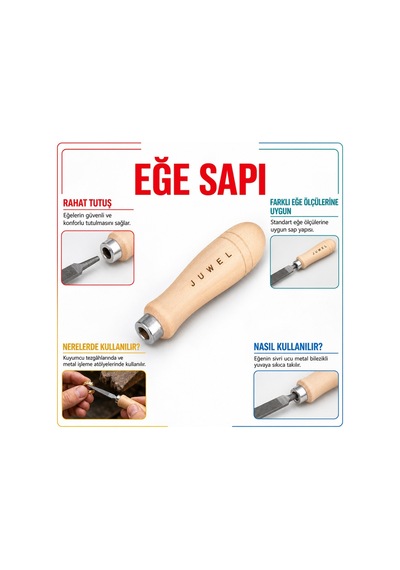 Kuyumculuk Ahşap Eğe Sapları Metalik