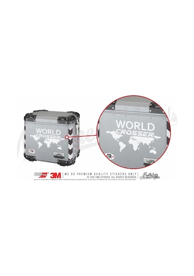 Cse19 Reflektif World Crosser (Dunyayi Gezen) Yazili Etiket