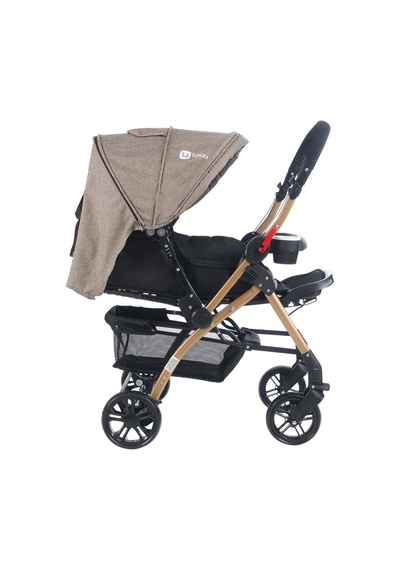 Kahverengi 4 Baby Ab460 Active Gold Travel Sistem Çift Yönlü Bebek Arabası Kahverengi