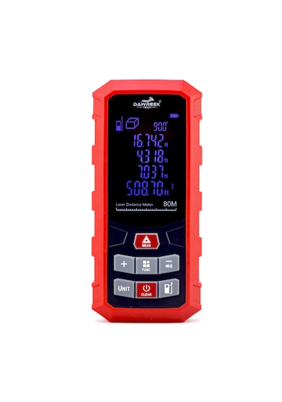 Dawreek Mesafe Ölçer H01 Red 80 Metre Dijital El Tipi Mesafe Ölçüm Cihazı