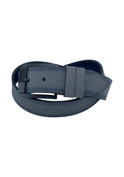 Süzer Deri Gri Suni Deri Çift Dikişli 4.5 Cm. Genişlik Unisex Spor Kemer - 4515-11 Gri