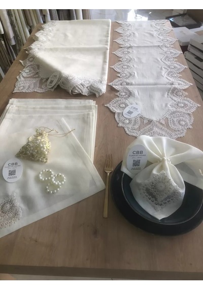 Sofra Takımı Kartanesi Gardenya Keten Yemek Takımı 160x220 Masa Seti 12 Kişilik 26 Parça Runner Set Kreme Gold Çok Renkli Sofra Takımı Kartanesi Gardenya Keten Yemek Takımı 160x220 Masa Seti 12 Kişilik 26 Parça Runner Set Kreme Gold Çok Renkli