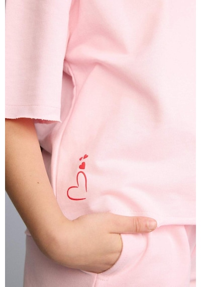 Defacto Sweatshirt Kumaşı 2li Takım Kız Çocuk H5745a826smpn186 Pembe-pn186