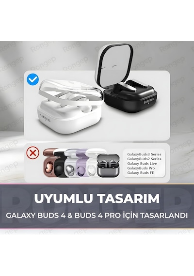 Samsung Galaxy Buds4 Pro/buds 4 İçin Şeffaf Kılıf Darbeye Çizilmeye Ve Sararmaya Karşı Dirençli
