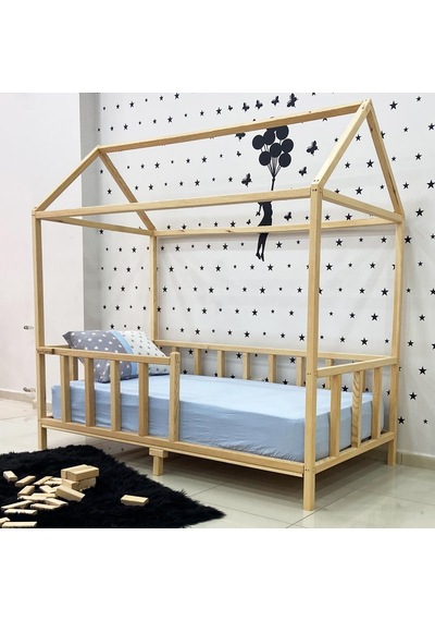 Markaawm Montessori Yatak Doğal Çam Ahşap Karyola Melis