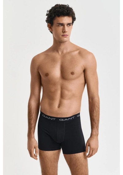 Gant Erkek Siyah Slim Fit Logolu 3'lü Boxer-14847