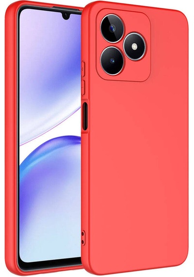 Realme C53 Uyumlu İçi Kadife Kamera Korumalı Renkli Silikon Kılıf