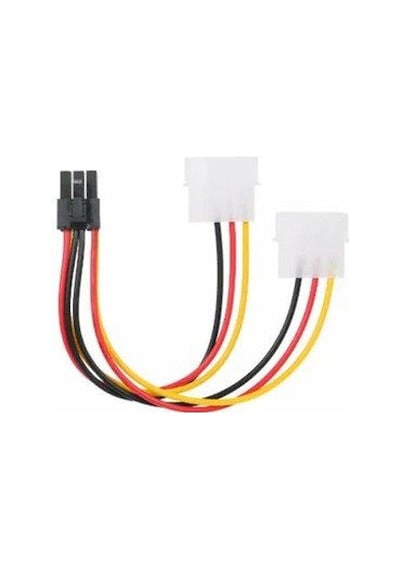 6 PİN PCI-E ERKEK TO 2x 4 PİN MOLEX 15cm. ERKEK VGA POWER KABLO