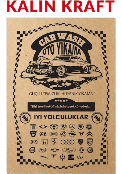 Kraft 120 G 35x50 CM Kalın Oto Dikey Paspas Kağıdı 100 Adet