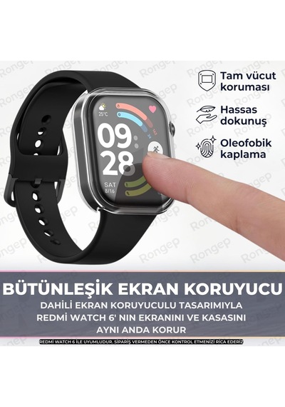 Soft-case Xiaomi Redmi Watch 6 İle Uyumlu 360 Kasa Koruyucu Kılıfı Yumuşak Tpu Malzeme Dokunmatiği Ve Netliği Etkilemeyen Darbelere Karşı Redmi Watch 6 Ekran Koruyuculu Kılıf Şeffaf Çok Renkli Soft-case Xiaomi Redmi Watch 6 İle Uyumlu 360 Kasa Koruyucu Kılıfı Yumuşak Tpu Malzeme Dokunmatiği Ve Netliği Etkilemeyen Darbelere Karşı Redmi Watch 6 Ekran Koruyuculu Kılıf Şeffaf Çok Renkli