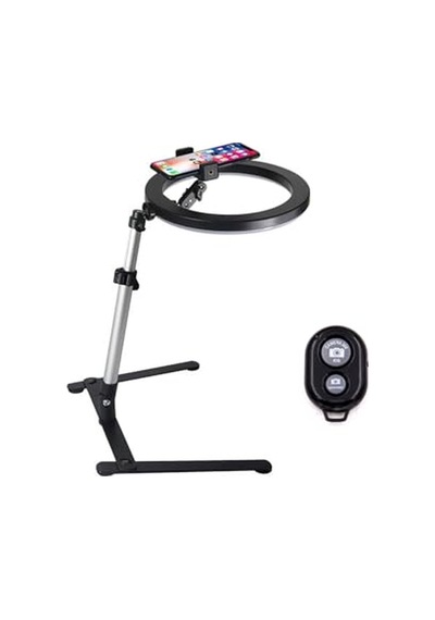 Microcase Işıklı Ürün Çekim Standı Tripod + Bluetooth Kumanda + Telefon Tutucu + Ring Halka Led Lamba- Al3056 Standart
