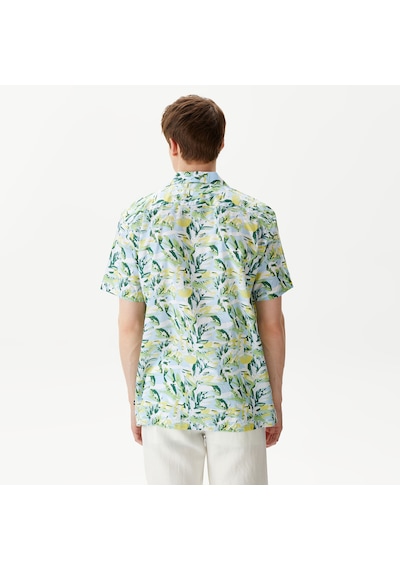 Nautica Erkek Mavi Classic Fit Kısa Kollu Desenli Gömlek Desenli W45422t Mavi