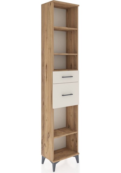 Arges Dolap 4 Raflı 2 Çekmeceli 44x30x221 Çam-aytaşı Atlas Çam