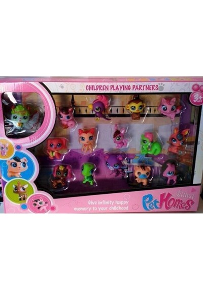 Miniş Ailesi 15'li Pet Homes Kedili Oyuncak Figürler