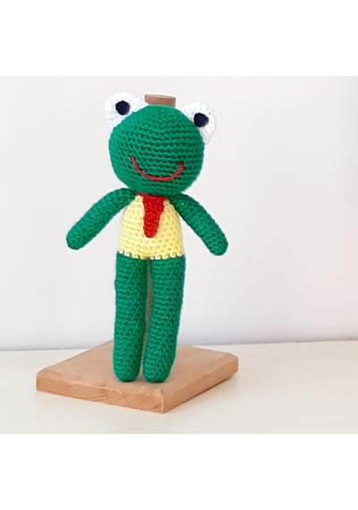 Amigurumi Örgü Oyuncak Kurbağa Erkek