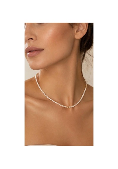 Valmont İnci Choker Kolye Doğal Görünümlü Beyaz İnci Taşlı Zarif Kadın Boyun Kolyesi Altın - 904506438 Altın
