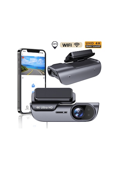 Çeşithane 4k Ultra Hd Akıllı Araç İçi Kamera - Wi-fi Ve Gps Destekli, 24 Saat Park Monitörlü, Gece G
