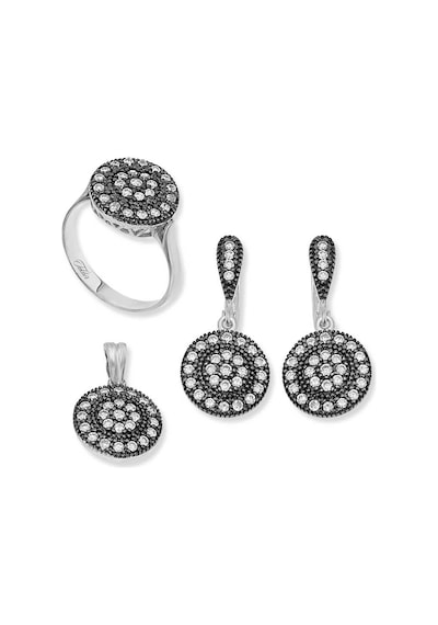 Gümüş Elmas Modeli Bayan Set Set48138259 Gümüş