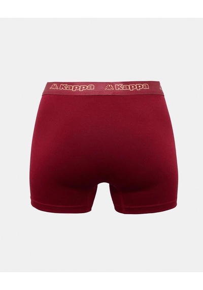 Kappa Logo Fuego 3 Pack Erkek Siyah-lacivert-bordo Slim Boxer