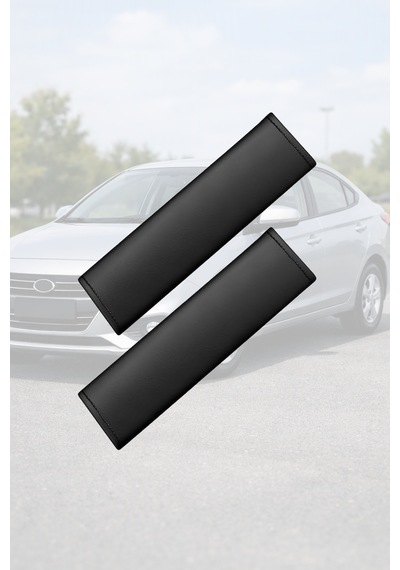 Hyundai Getz Uyumlu Set Deri Kemer Koruyucu Siyah Lüks Deri Yastık