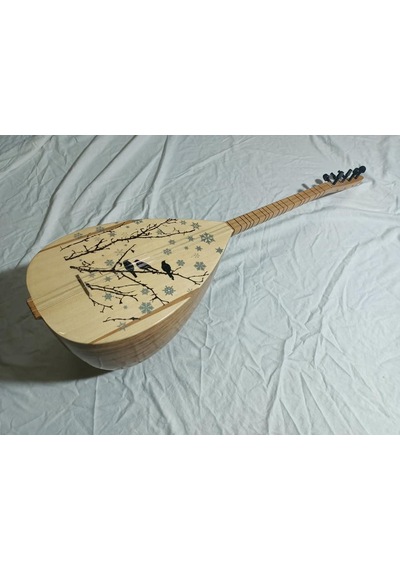 Idol Kuş Dal İşlemeli Uzun Sap Saz Tam Set