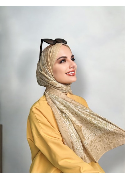Nûda Vela Desen Soft Şal Tereyağı Sarısı