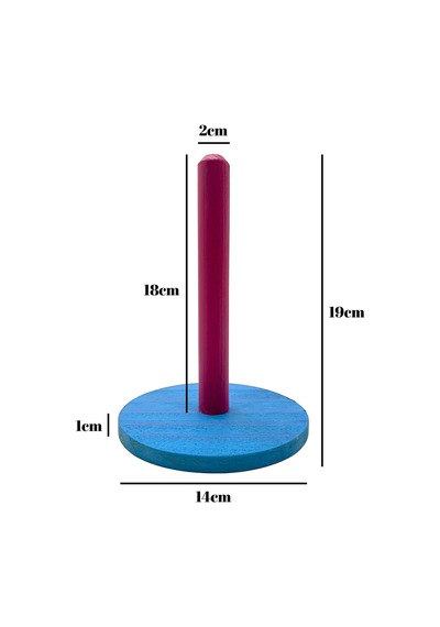 Doğal Ahşap Havlu Peçetelik Ahşap Kağıtlık Beyaz Çam Pembe Mavi 2 Adet