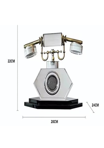 Antika Telefon Tasarım Cam Masaüstü Aksesuarı,eskitme Gold Lüks Ofis Masası Aksesuarı