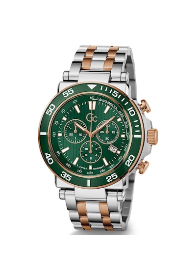 Gc Gcz14009g9mf Quartz Çelik Rose/gri Yeşil Kadran 10 Atm 44 Mm Erkek Kol Saati