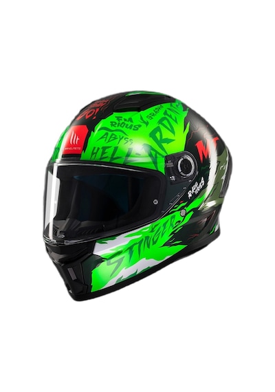Mt Helmets Stınger Ardent C6 Kapalı Kask Parlak Yeşil - Siyah
