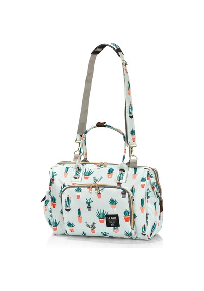 Lal Baby Baggage Bag Kaktüs Omuz Askılı Anne Bebek Bakım Çantası Beyaz