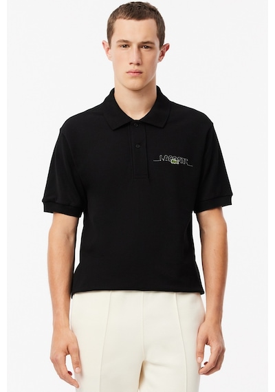 Lacoste Classic Fit Polo T-shirt Erkek Polo Yaka Tişört Siyah