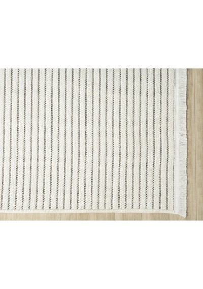 Aura Fitil Krem- Pamuk Tabanlı Yıkanılabilir Şönil Kilim