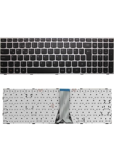 Gümüş, Notebook Klavye - Lenovo Ideapad G70-70 Type 20459 Muadili İle Uyumlu