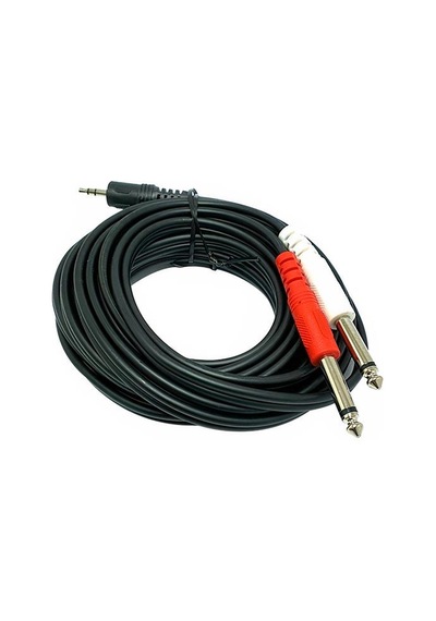 Pm-13934 3.5 Mm Stereo Erkek - 2x6.3 Mm Mono Erkek 5 Metre Ses Kablosu