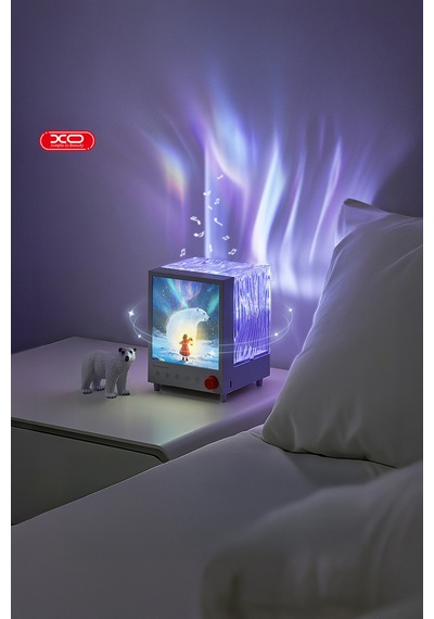 Xo-oz14 Aurora 1200mah Projeksiyon Ortam Aydınlatması Gece Lambası Ve Hoparlör