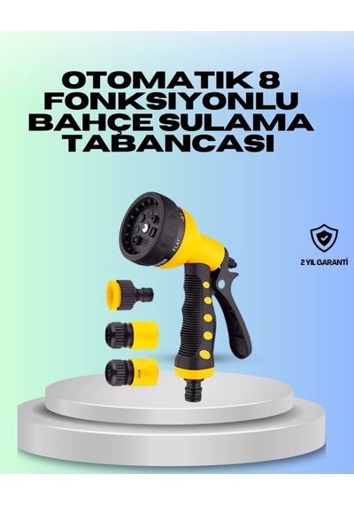 Home Ayarlanabilir Basınçlı 8 Modlu Bahçe Sulama Tabancası Hortum Aparatı