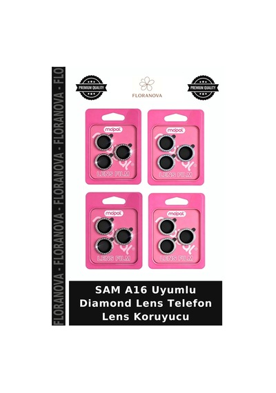 Sam A16 Uyumlu Diamond Lens Telefon Lens Koruyucu